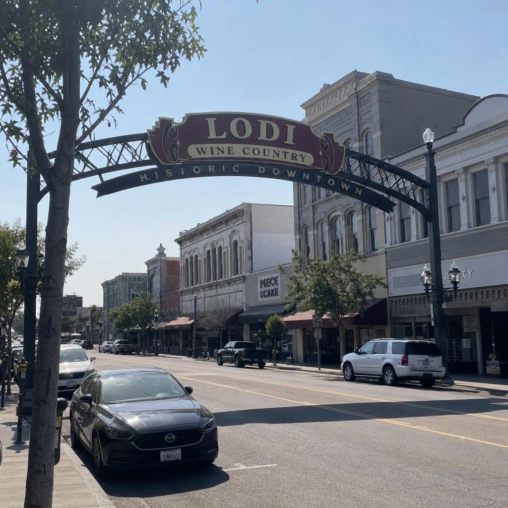 Lodi Wine Country Historic Downtown arch