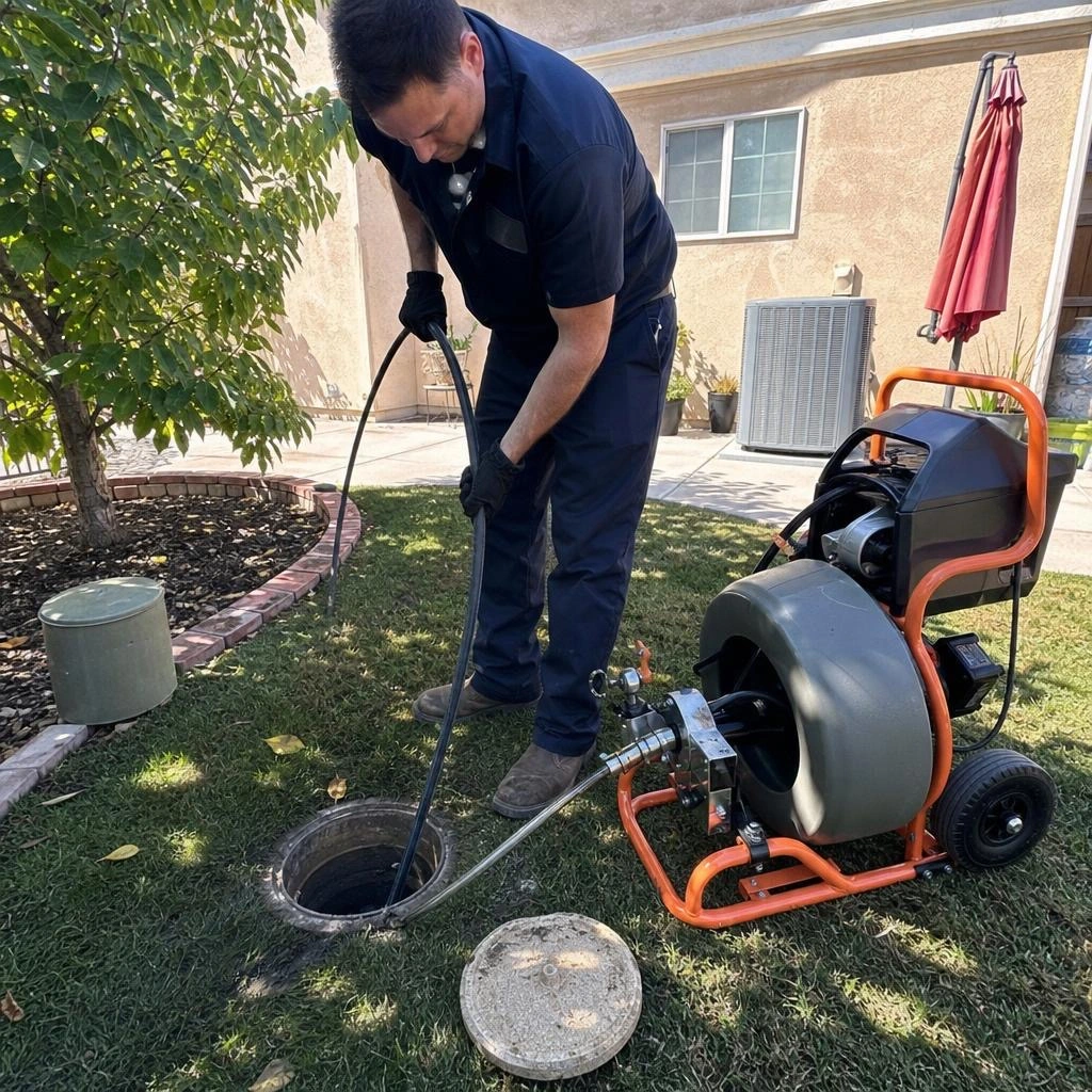 Main sewer line cleaning in Stockton CA